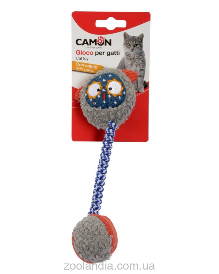 Camon (Камон) Gioco per gatti - игрушка для котов сова с мячиком на пружине
