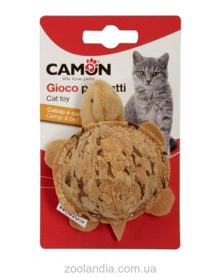 Camon (Камон) Gioco per gatti - игрушка для кошек с мятой и колокольчиком - черепаха или собака 8см