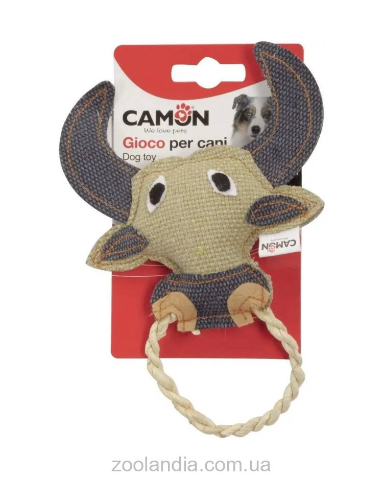 Camon (Камон) Giochi per cani - игрушка для собак бык из ткани 16см