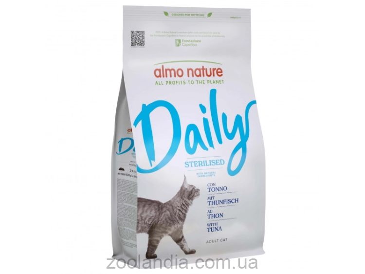 Almo Nature (Альмо Натюр) Daily Cat Sterilised Tuna Сухой корм для взрослых стерилизованных кошек с тунцем