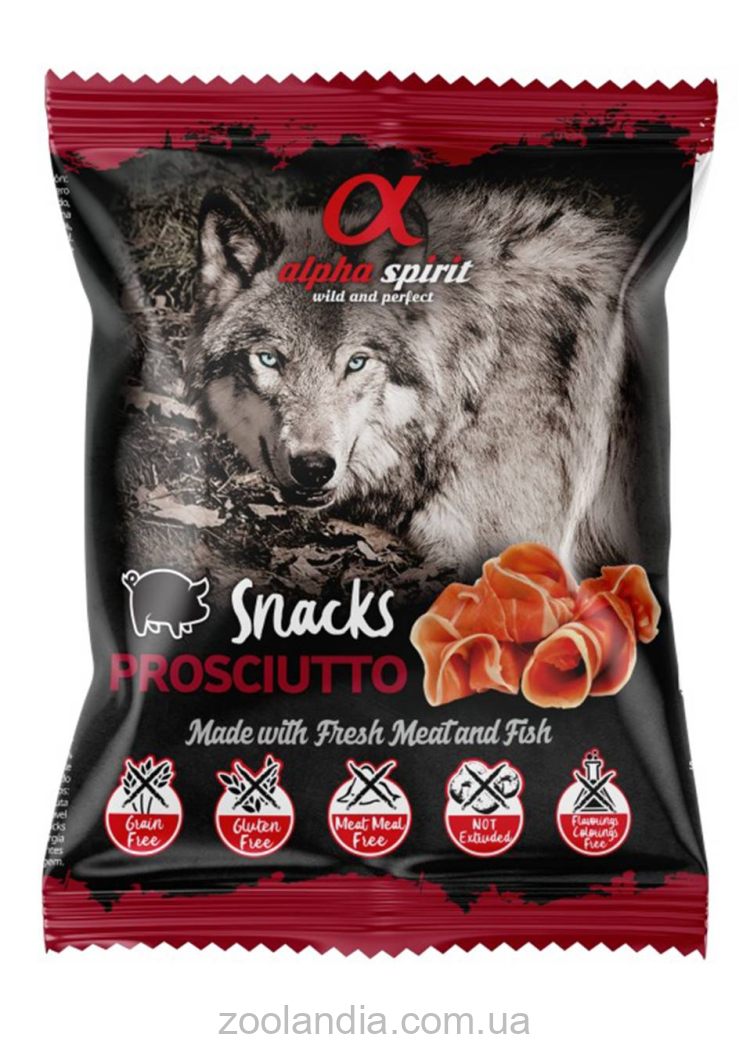Alpha Spirit (Альфа Спирит) Snacks Prosciutto - Полувлажное лакомство для собак (прошутто)