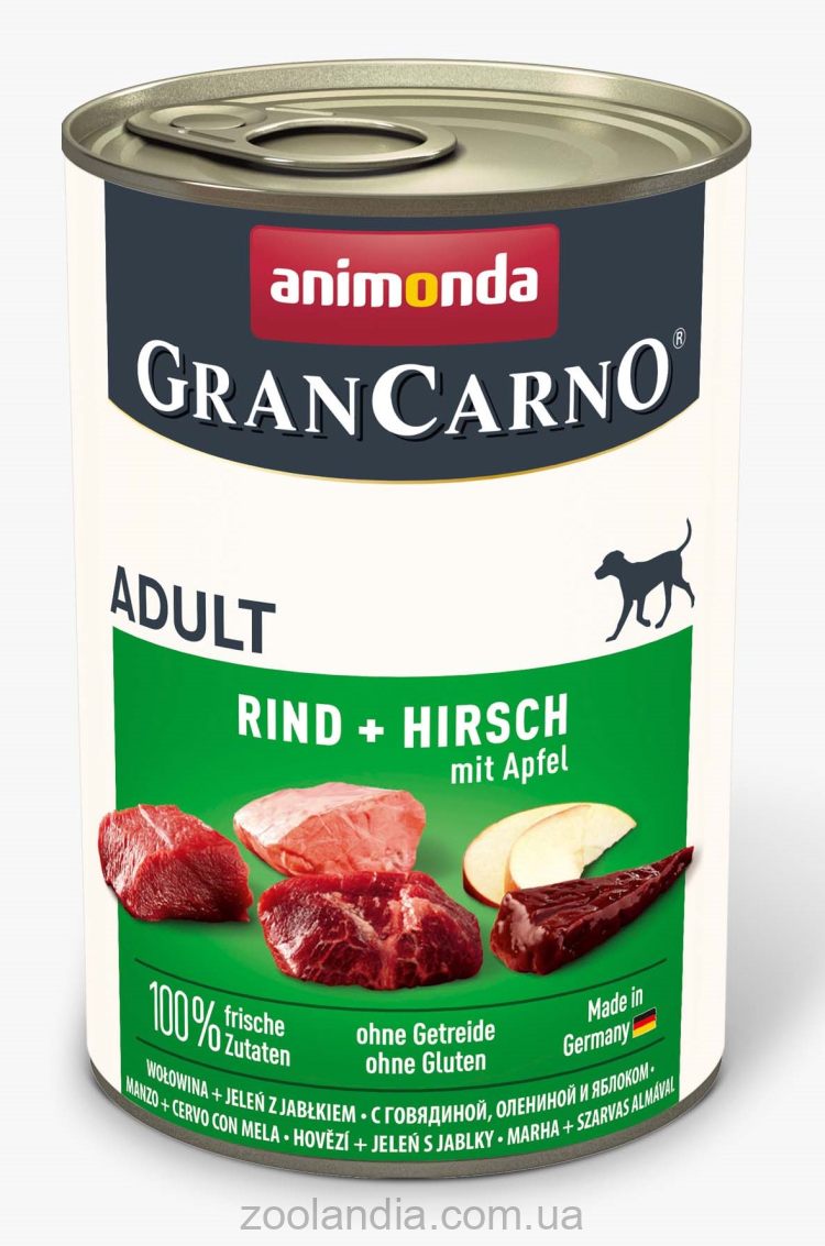 Animonda (Анимонда) GranCarno Adult Beef & Deer with Apple влажный корм для собак (говядина, оленина и яблоко)