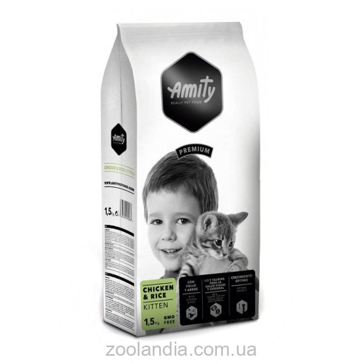 Amity (Амити) Kitten Chicken &Rice – Сухой корм для котят (курица)