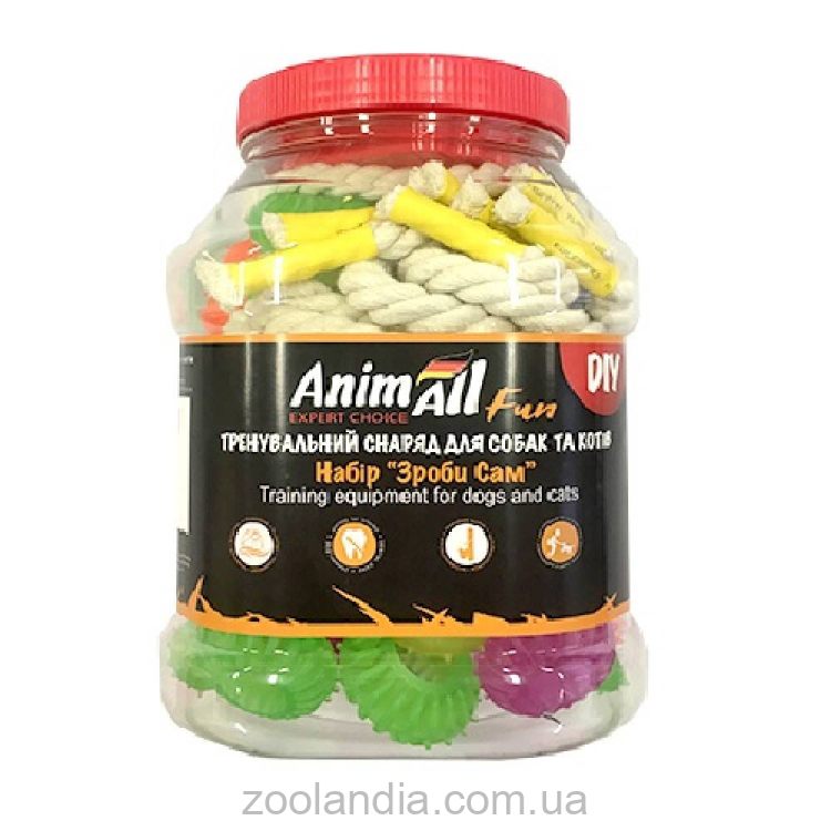 AnimAll (ЭнимАлл) Fun - Набор тренировочных снарядов "Сделай сам" для собак и котов, 60 шт
