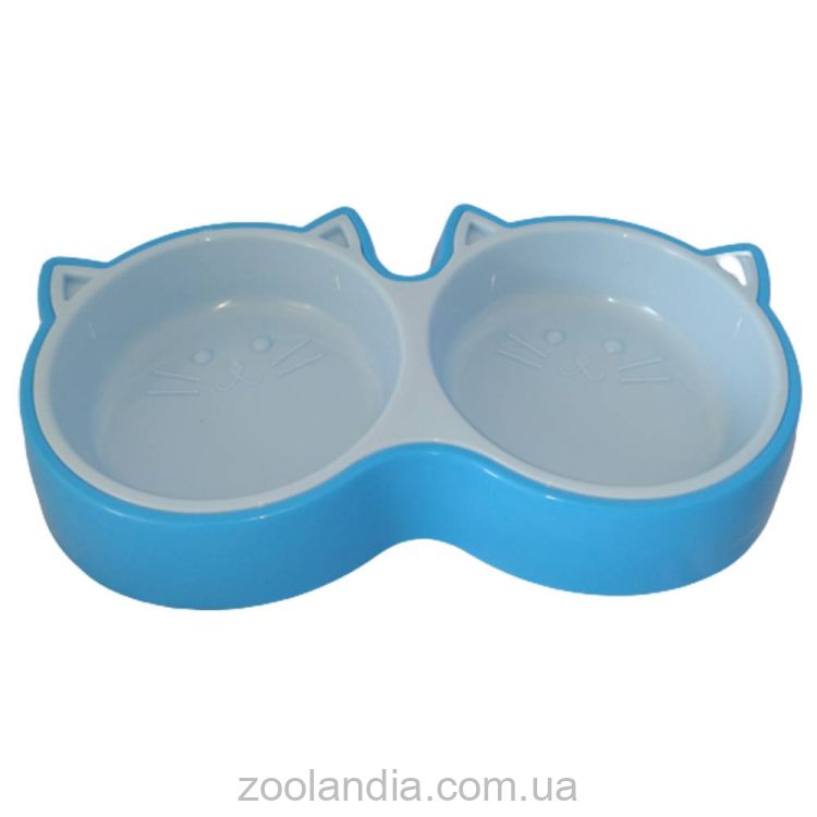 AnimAll (ЕнімАлл) Подвійна пластикова миска «Кошеня» для котів P944