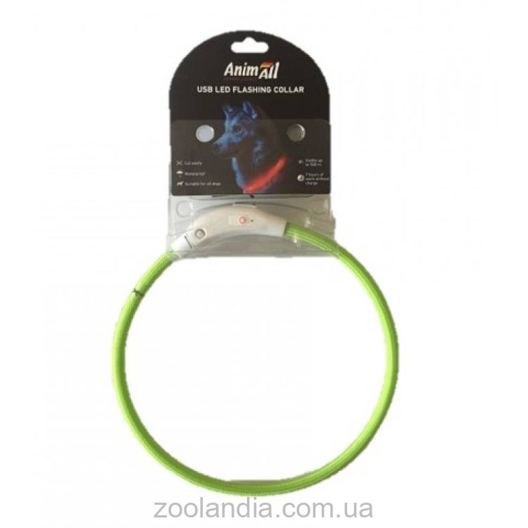 AnimAll (ЭнимАлл) Collar LED - Светящийся ошейник для собак с водоотталкивающим покрытием, 50 см