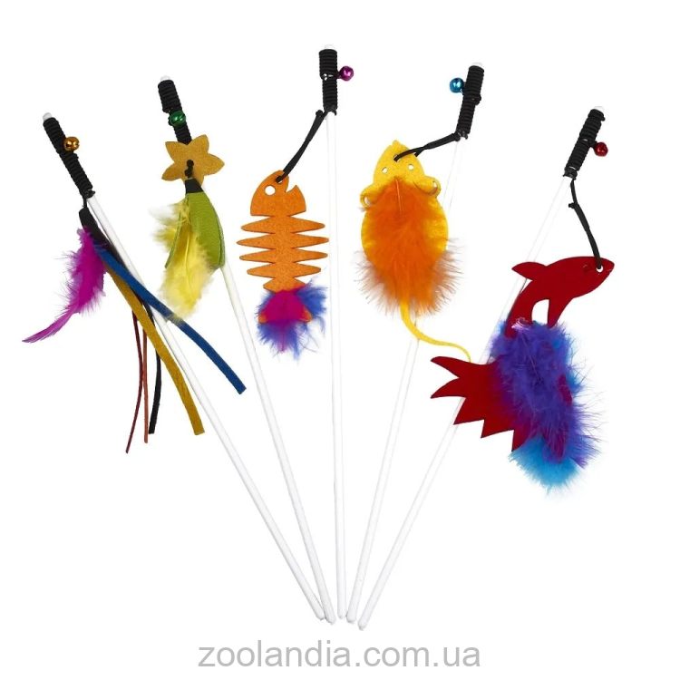 AnimAll (ЭнимАлл) - Набор игрушек удочек для кошек (5 шт)