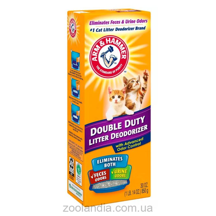 Arm&Hammer (Арм Хаммер) Double Duty Litter Deodorizen - Освежитель для кошачьих туалетов в виде порошка