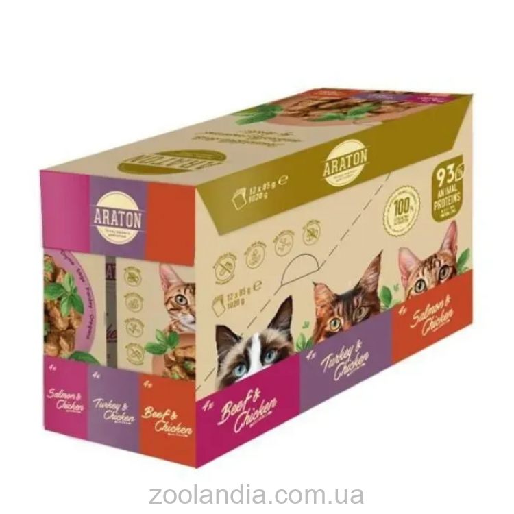 Araton Cats Set Adult Сет Влажного корма для взрослых кошек