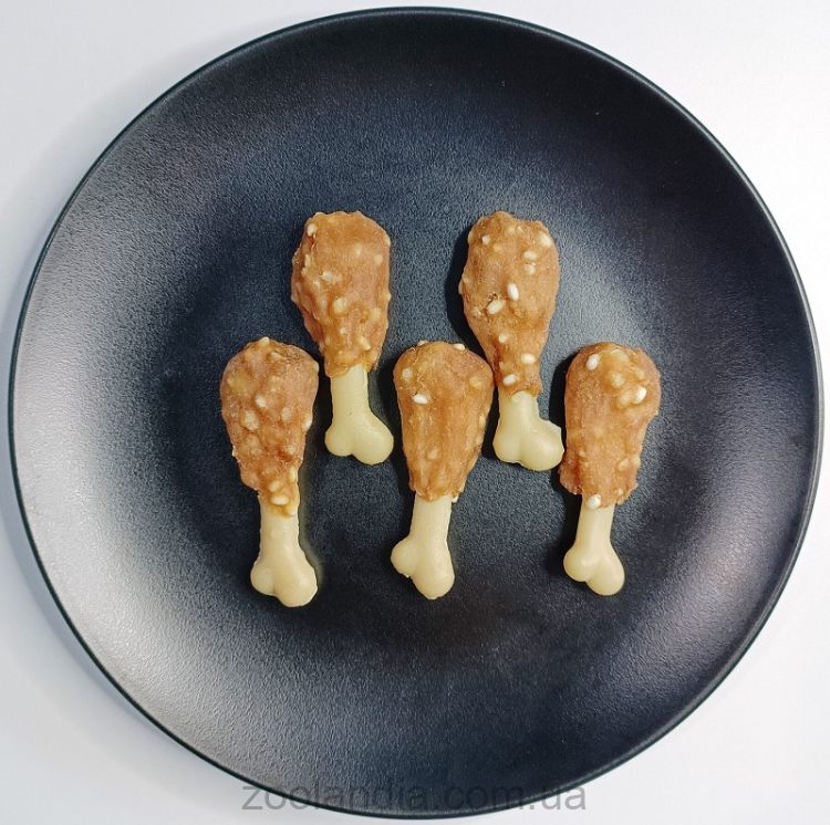 AlfPet (АльфПет) - Лакомство для собак куриная голень на кальцинированной кости с рисом