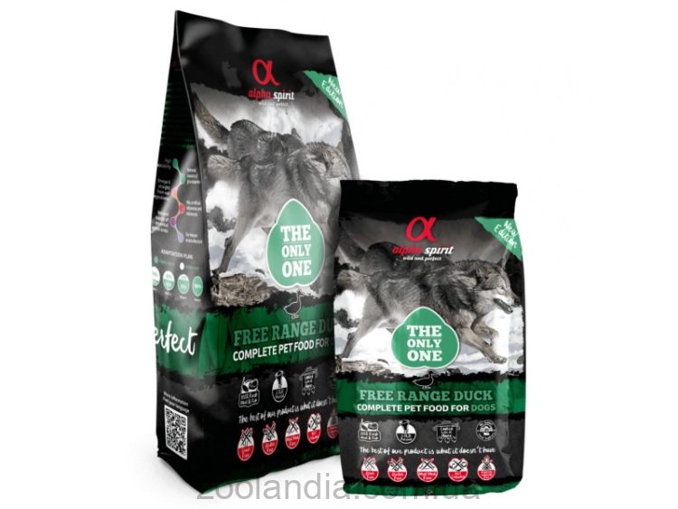 Alpha Spirit The Only Free Range One Duck Сухой корм для собак (утка)