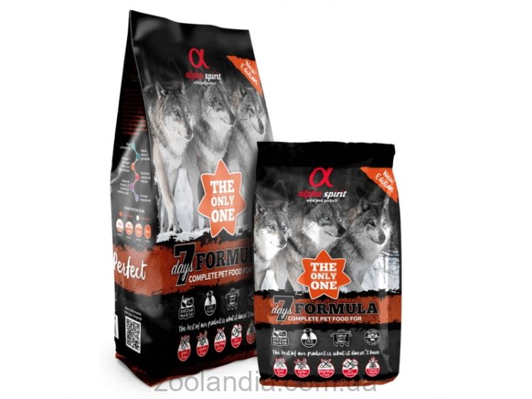 Alpha Spirit The Only One 7 Days Formula - Сухой корм для собак всех пород и стадий жизни