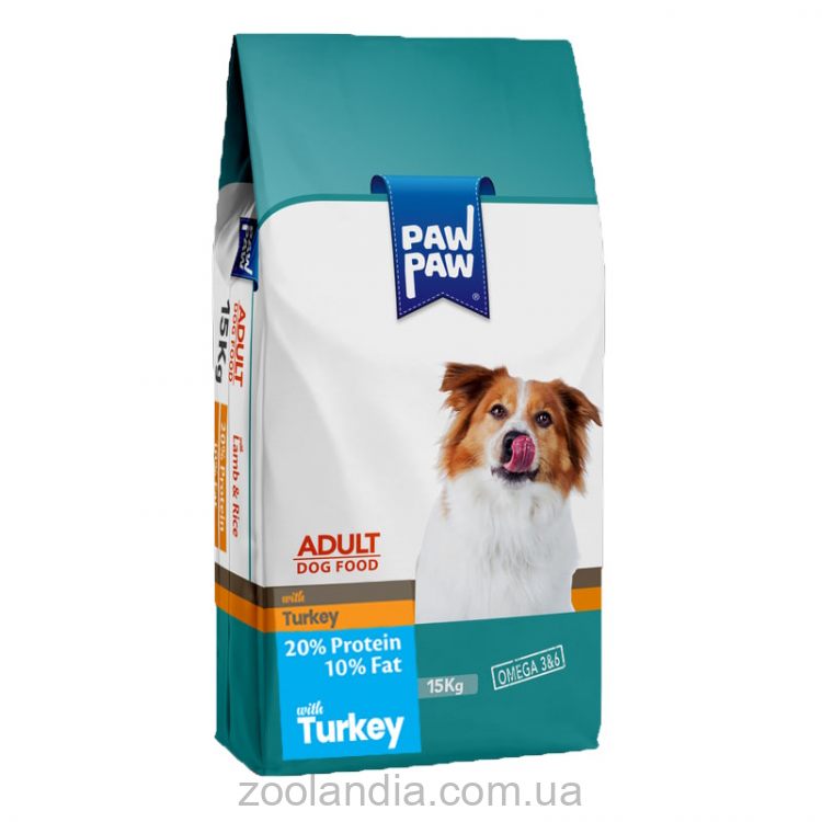 Pawpaw (Паупау) Adult Dog Food with Turkey& Rice - Cухой корм для собак (индейка и рис)