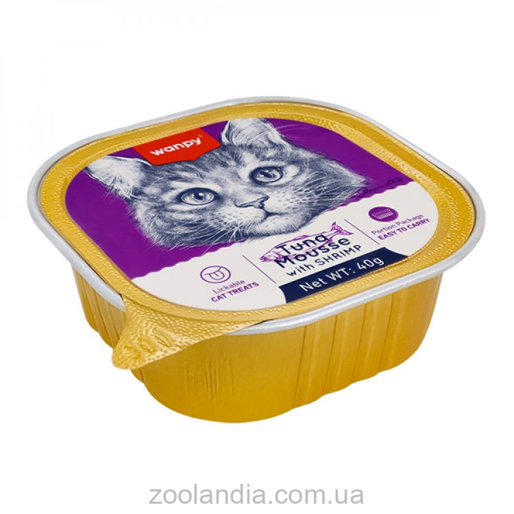 Wanpy (Ванпі) Tuna&Shrimp - Вологий корм консерви для котів тунець креветки