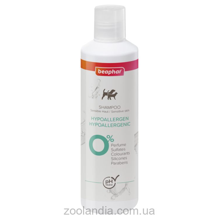 Beaphar (Беафар) Shampoo Sensitive Skin Hypoallergenic Гипоаллергенный шампунь для чувствительной кожи кошек и собак