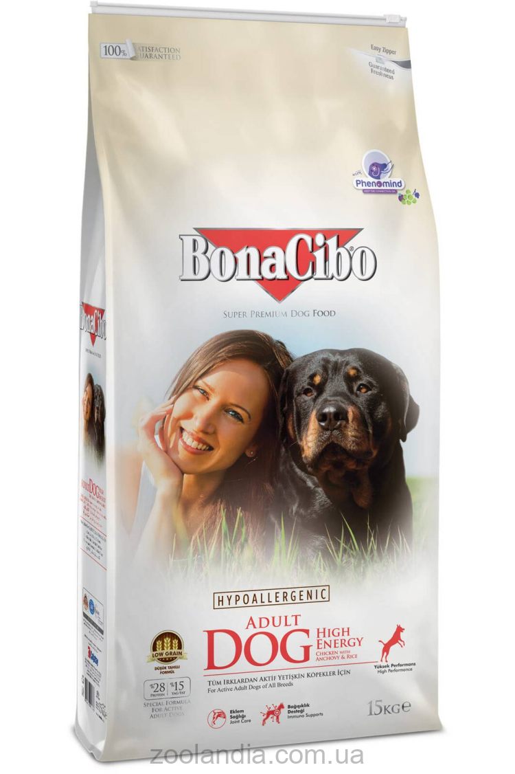 Bonacibo Adult Dog High Energy (Бонасибо) корм для взрослых активных собак всех пород