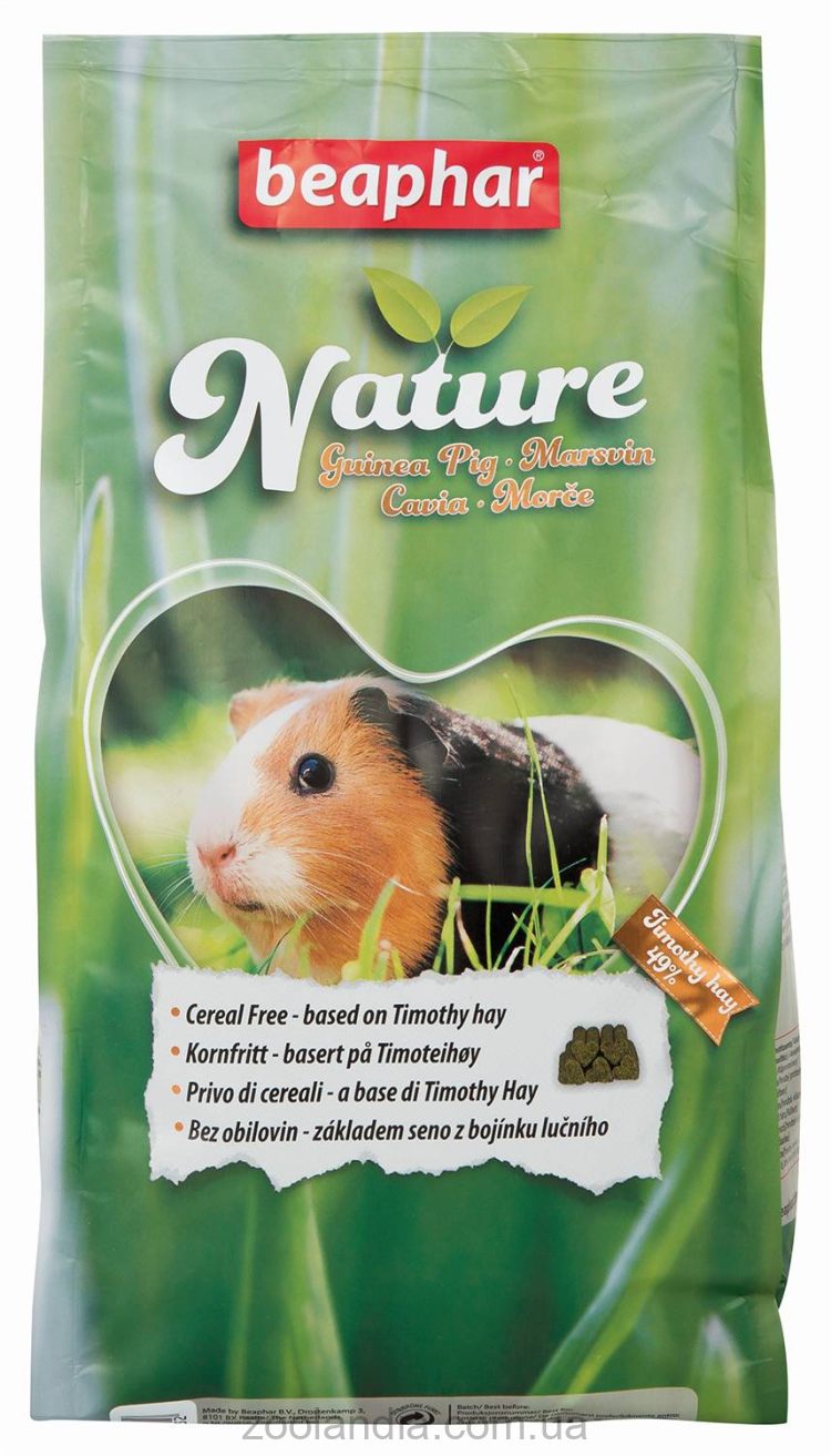 Beaphar (Беафар) Nature Guinea Pig Беззерновой корм с тимофеевкой для морских свинок