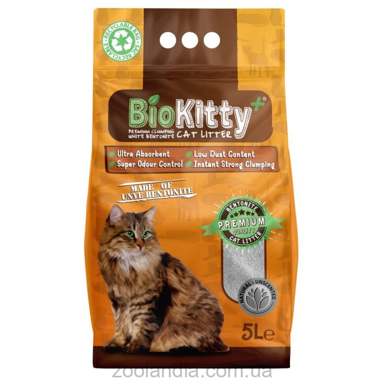 BioKitty бентонитовый наполнитель, без ароматизатора
