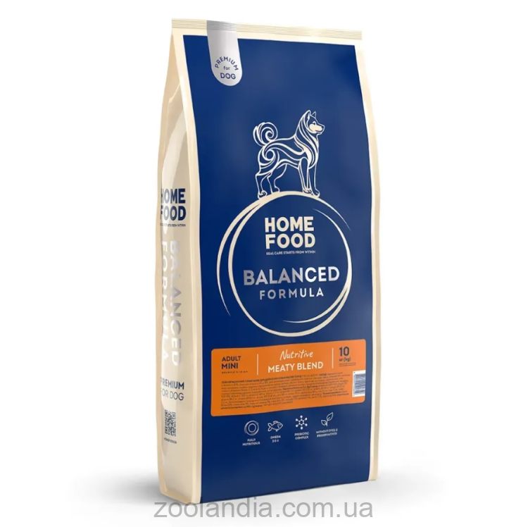 Home Food (Хом Фуд) Nutritive Balanced Formula - Сухой корм для взрослых собак малых пород (мясное ассорти)