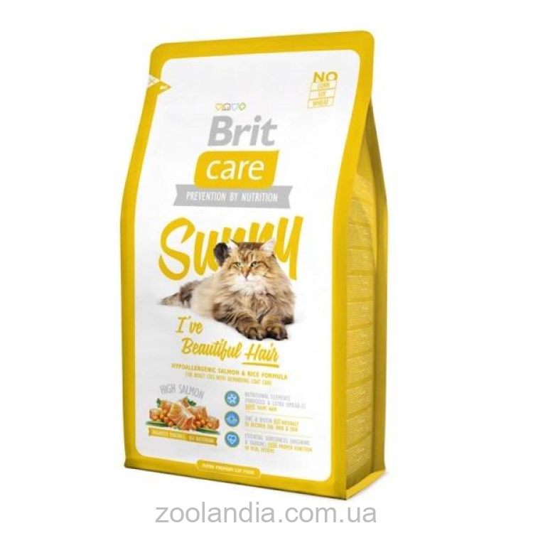 Brit Care (Брит Кеа) Sunny Beautiful Hair Корм для кошек шерсть которых требует дополнительного ухода