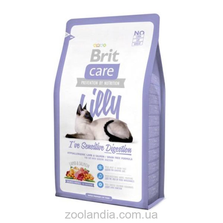 Brit Care (Брит Кеа) Lilly Sensitive Digestion Гипоаллергенный корм для кошек с ягненком и лососем