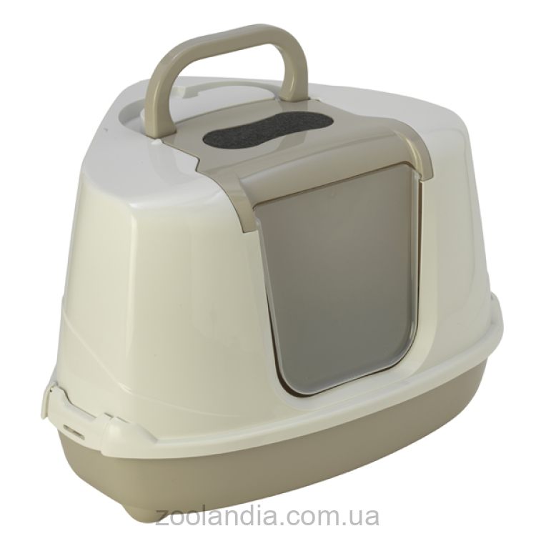 Moderna Flip Cat Corner - Закрытый-угловой туалет для котов с откидной крышкой, 56х45х38см