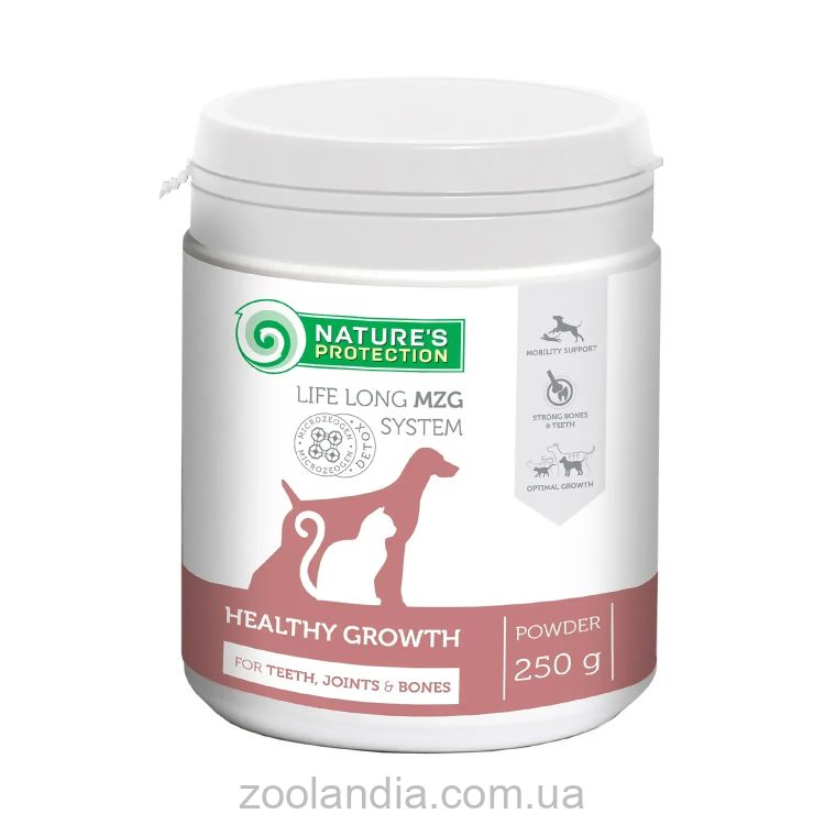 Nature's Protection (Нейчерес Протекшн) Healthy growth Formula - Пищевая добавка для поддержания здоровья зубов, суставов и костей собак и котов