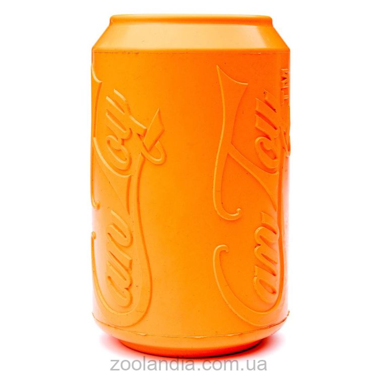 SodaPup (Сода Пап) SP Puppy Can Toy – Игрушка-диспенсер для лакомств Жестяная Банка для собак, оранжевая