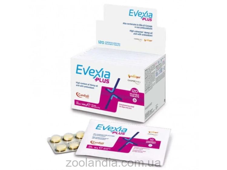 Candioli (Кандиоли) Evexia Plus (Эвексия Плюс) обезболивающие таблетки для собак и кошек