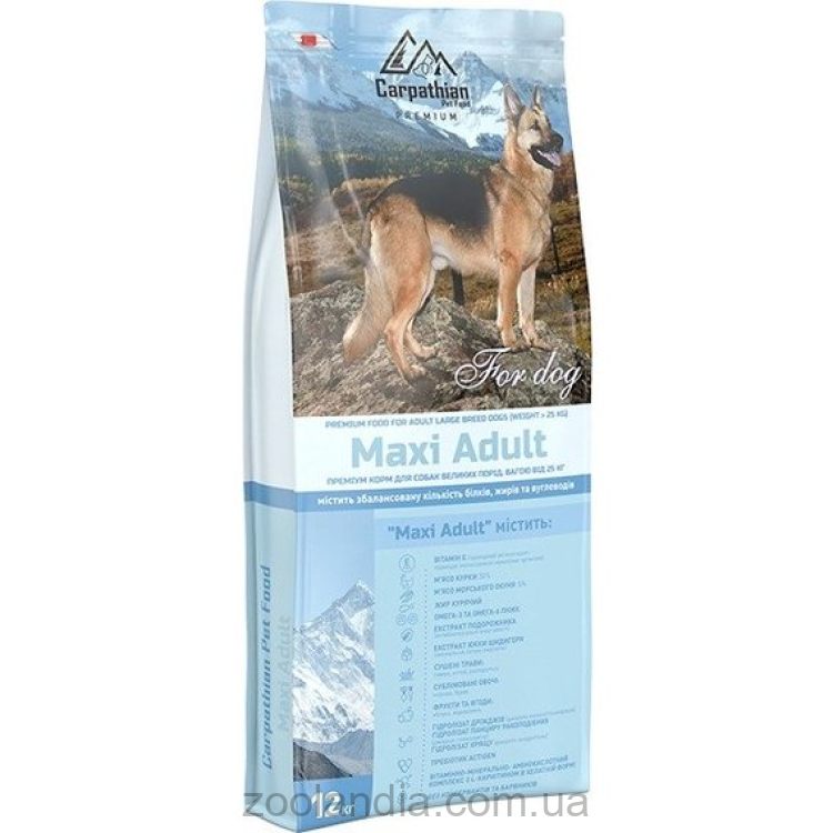 Carpathian (Карпатиян Пет Фуд) Pet Food Maxi Adult -  Сухой корм для взрослых собак крупных пород с курицей и морским окунем