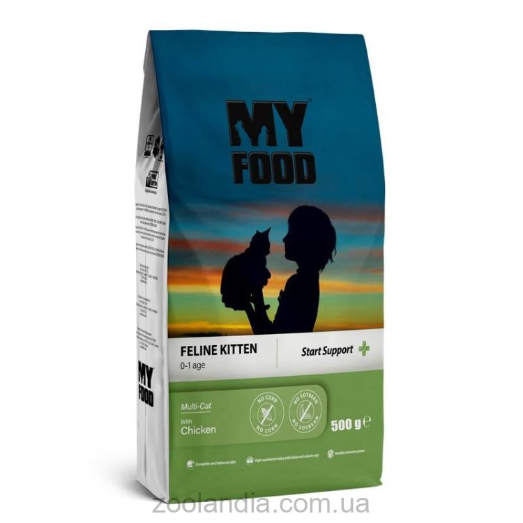 MyFood (Майфуд) Adult Kitten Food with Chicken сухой корм для котят (курица)