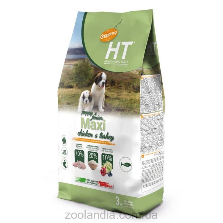 Cennamo HT Dog Puppy & Junior Maxi Chicken & Turkey - Сухой корм для щенков больших пород с курицей и индейкой