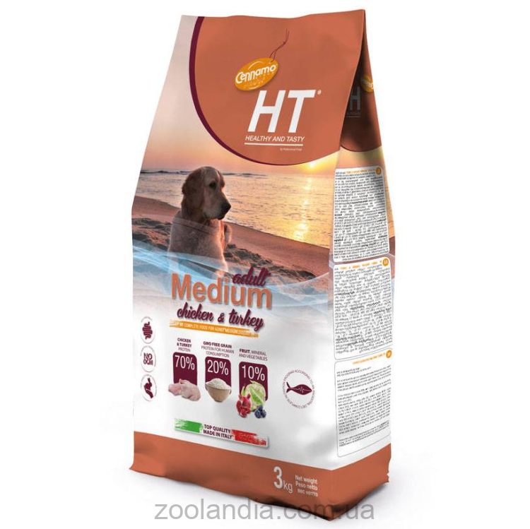 Cennamo HT Dog Medium Adult Chicken & Turkey - Сухой корм для взрослых собак средних пород с курицей и индейкой