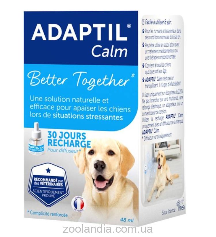 Ceva Adaptil (Сева Адаптил) Сменный блок для диффузора – успокаивающее средство для собак во время стресса