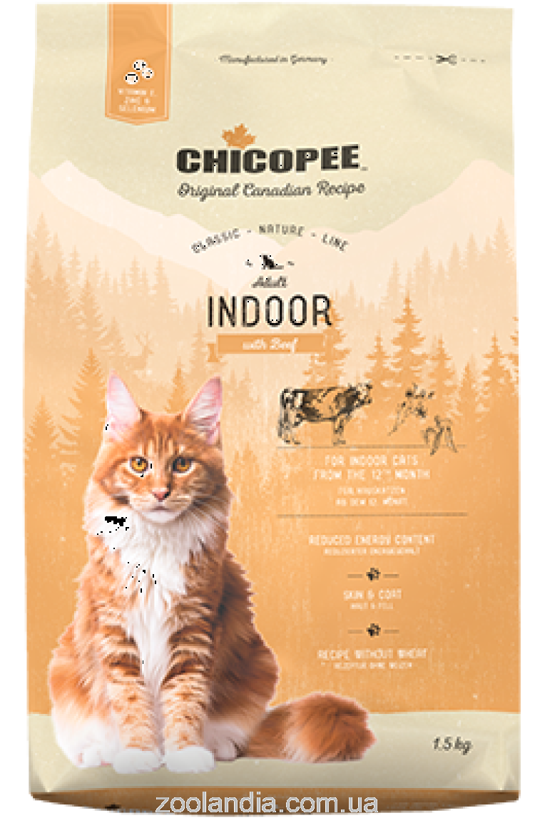 Chicopee (Чикопи) CNL Cat Adult Indoor Beef - Сухой корм для взрослых кошек на основе мяса (птицы и говядины)