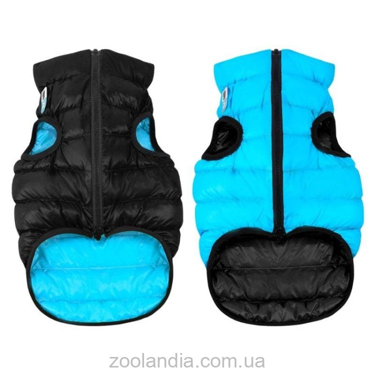 Collar (Коллар) AiryVest двусторонняя курточка для собак, черно-голубая