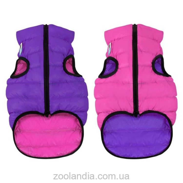Collar (Коллар) AiryVest двусторонняя курточка для собак, розово-фиолетовая
