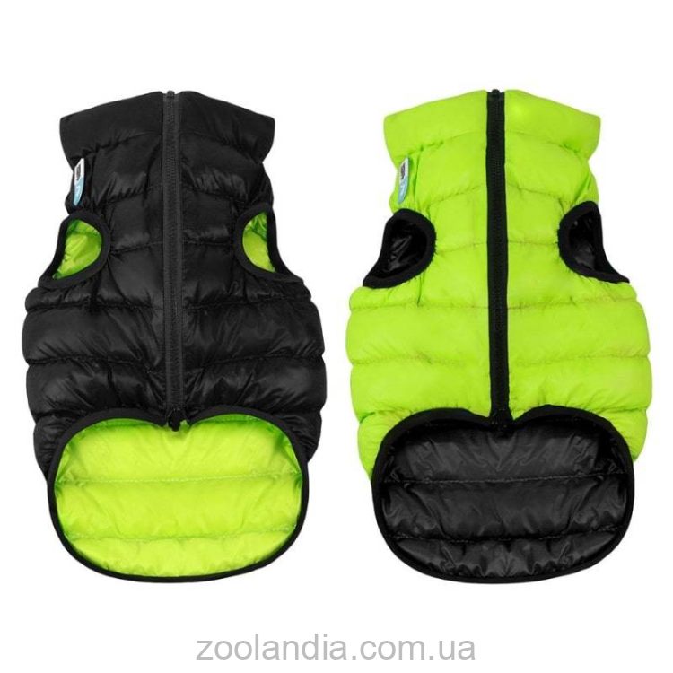 Collar (Коллар) AiryVest двусторонняя курточка для собак, салатово-черная