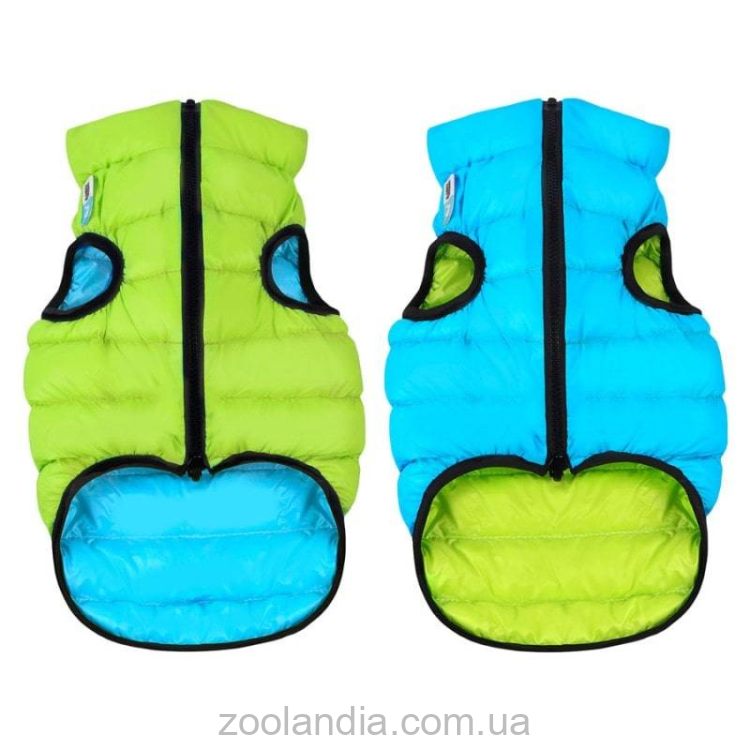 Collar (Коллар) AiryVest двусторонняя курточка для собак, салатово-голубая