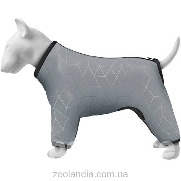 Collar (Коллар) Waudog Clothes светоотражающая ветровка-дождевик для собак, серый