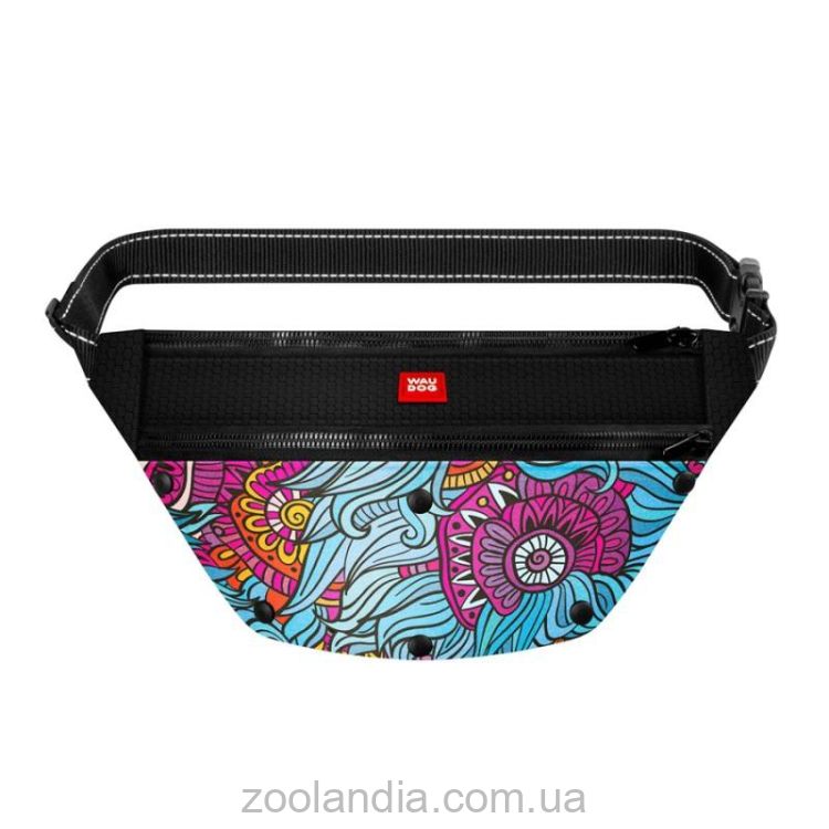 Collar (Коллар) Waudog Family поясная сумка-бананка для корма и аксессуаров, рисунок "Summer", 33x17x10 см