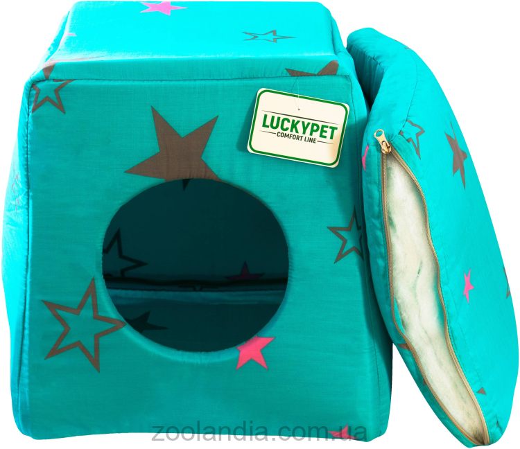 Lucky Pet (Лаки Пет) Марс - Куб-лежак для собак и котов, бирюзовый