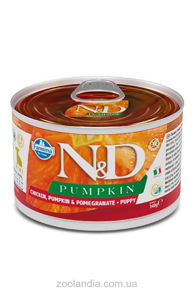Farmina (Фармина) N&D Grain Free Pumpkin Chicken Puppy Mini - Влажный корм для собак беззерновой с тыквой, курицей, гранатом