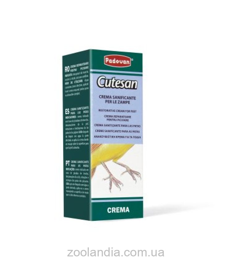 Padovan (Падован) Cutesan Восстанавливающий крем для лап птиц