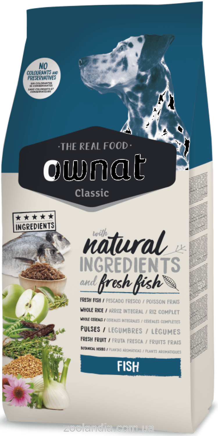 Ownat (Овнат) Fish — Корм для взрослых собак с рыбой для взрослых собак всех пород