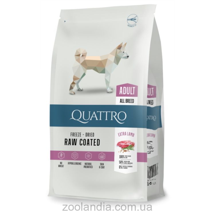 Quattro (Кваттро) Adult All Breed - Сухой корм для взрослых собак всех пород с ягненком