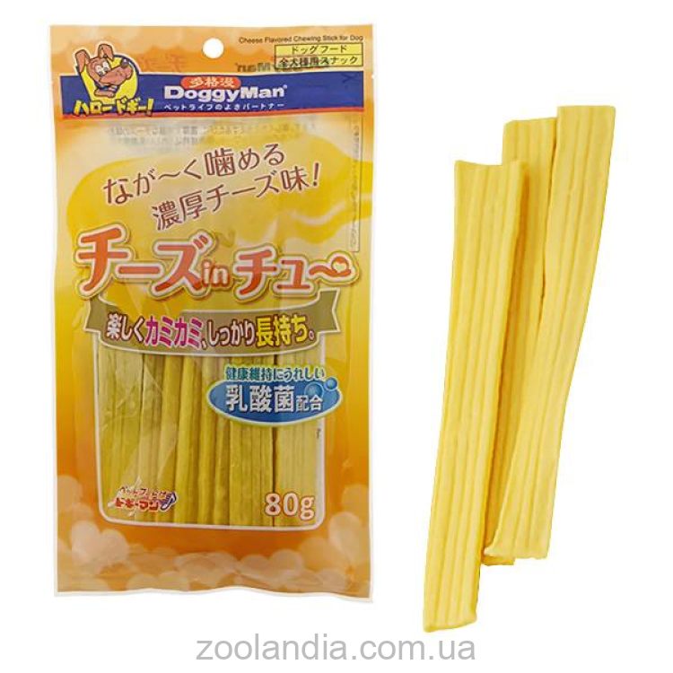 DoggyMan (ДоггиМен) Healthy Biscuit Milk – Лакомство палочки микс с сыром и сыромятной кожи для собак и щенков