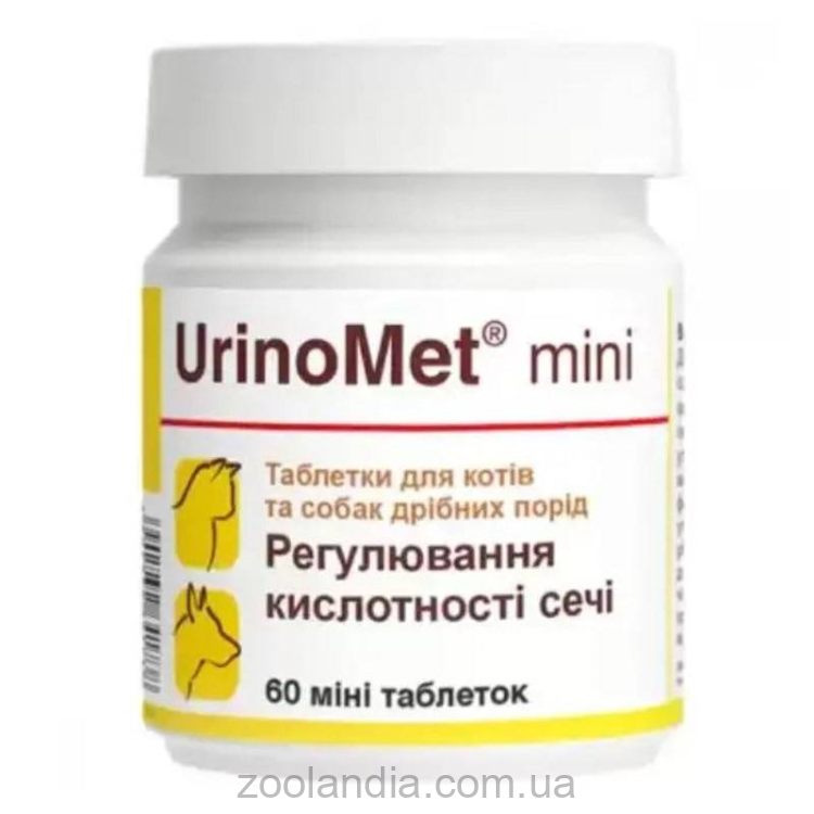 Dolfos (Дольфос) UrinoMet mini Витаминно-минеральная добавка при заболеваниях мочевыводящих путей для собак и кошек
