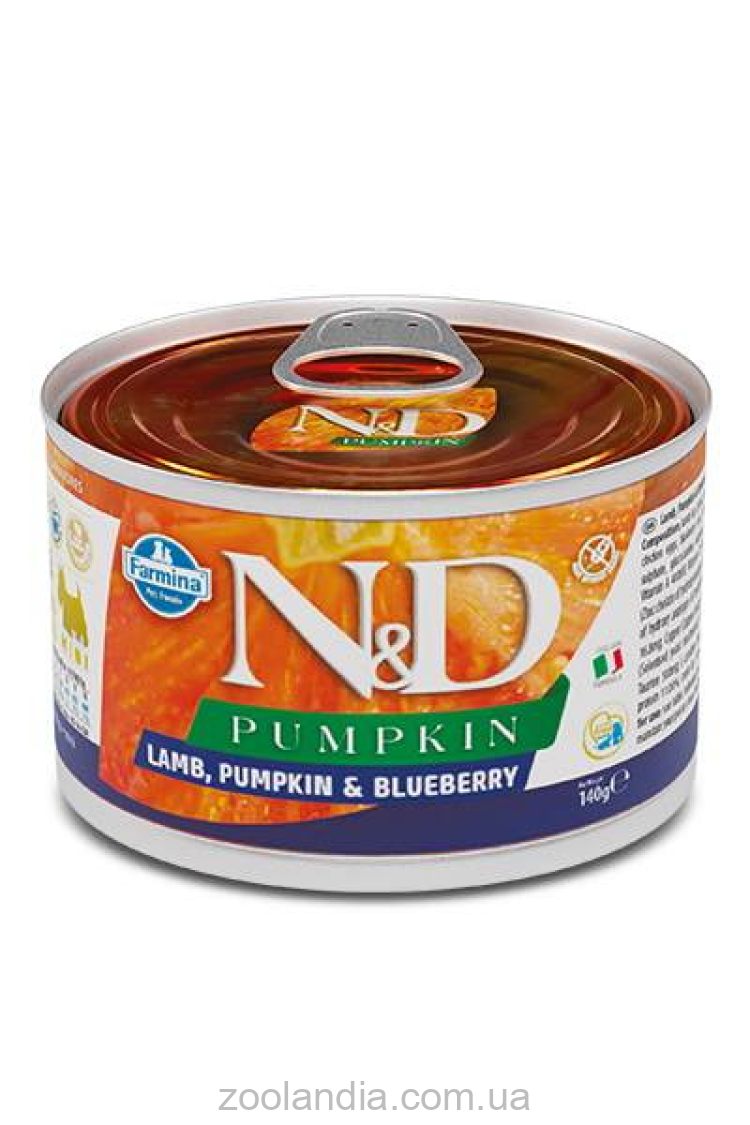 Farmina (Фармина) N&D Grain Free Pumpkin Lamb Adult Mini - Влажный корм для собак беззерновой с тыквой, ягненком, черникой