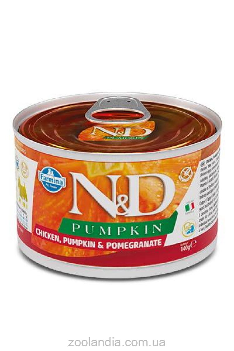 Farmina (Фармина) N&D Grain Free Pumpkin Chicken Adult Mini - Влажный корм для собак беззерновой с тыквой, курицей, гранатом